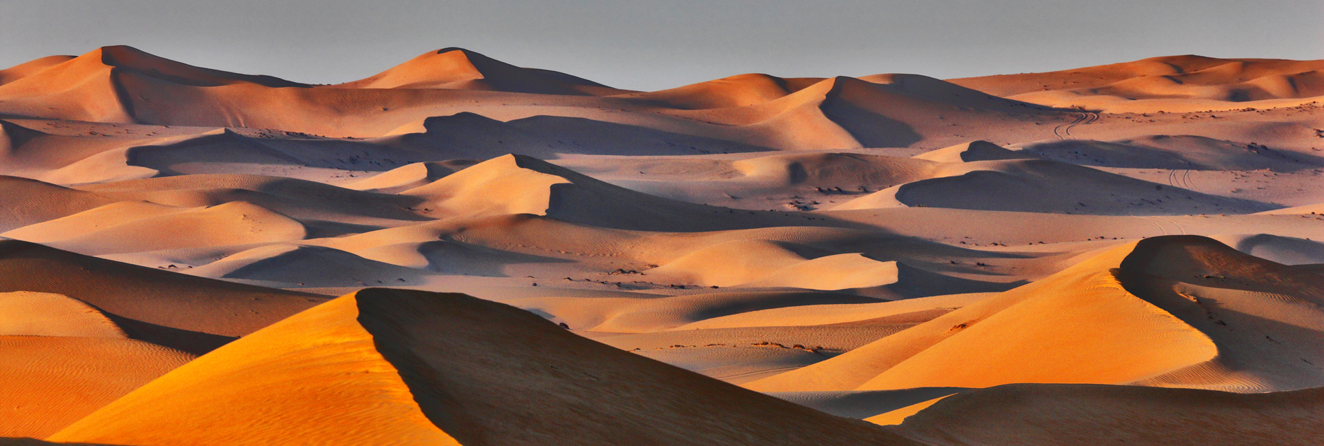 Paesaggio di dune di sabbia nel deserto arabo