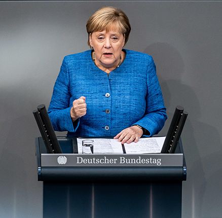 Berlin, Germany. 11th Sep, 2019. Chancellor Angela Merkel (CDU) speaks at the general debate in the German Bundestag.