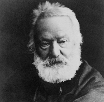 Portrait photo circa 1870s of French poet, playwright, novelist and artist Victor Hugo (1802 - 1885).