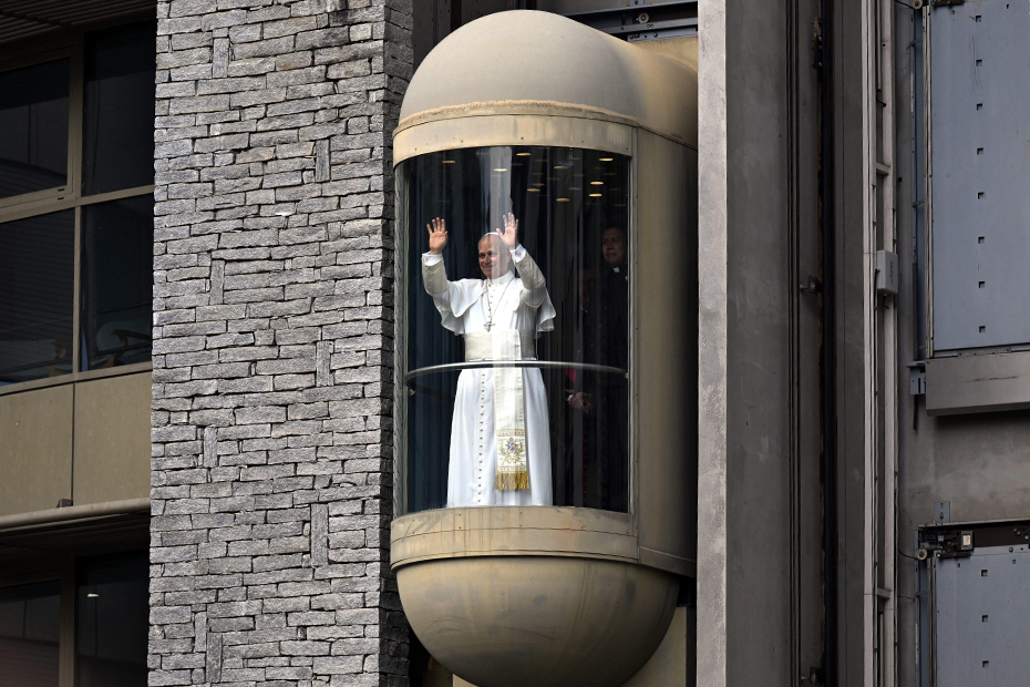 Pope Leo XIV in Lourdes during his apostolic visit to France
