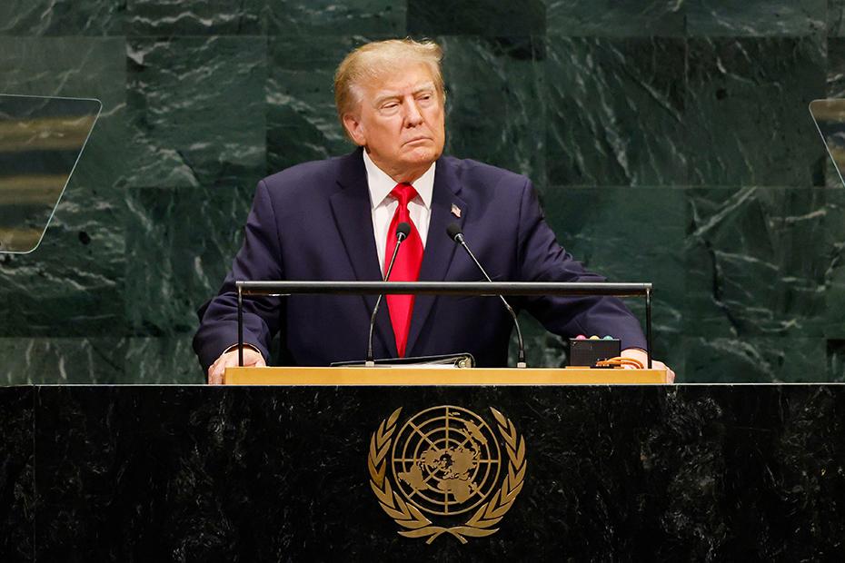 United States President Donald Trump speaks at the United Nations General Assembly 81st session General Debate at the UN Headquarters