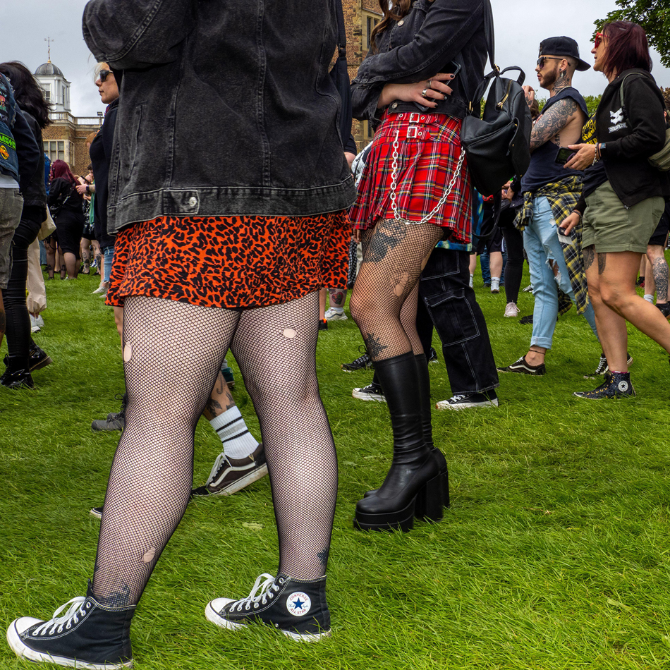 Visitors make their way to the 2023 Slam Dunk Festival, Leeds, UK