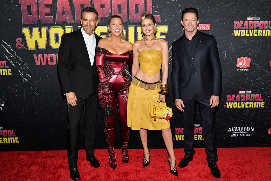 Ryan Reynolds, Blake Lively, Gigi Hadid e Hugh Jackman partecipano alla prima mondiale di "Deadpool & Wolverine" dei Marvel Studios a New York, Stati Uniti.