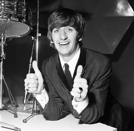 Ringo Starr celebrates his 24th Birthday at BBC Lime Grove Studios in Sheppards Bush, London, Tuesday 7th july 1964. The Beatles were at the BBC to film an insert for "Top of The Pops"