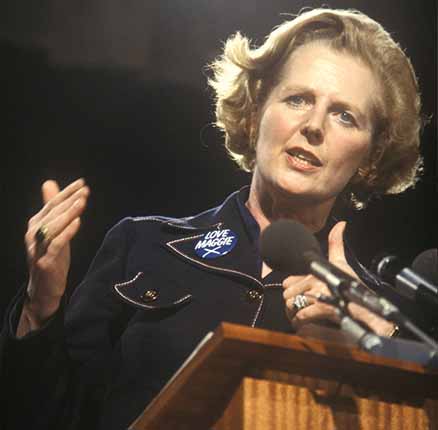 Mrs Margaret Thatcher 1983 General Election press conference