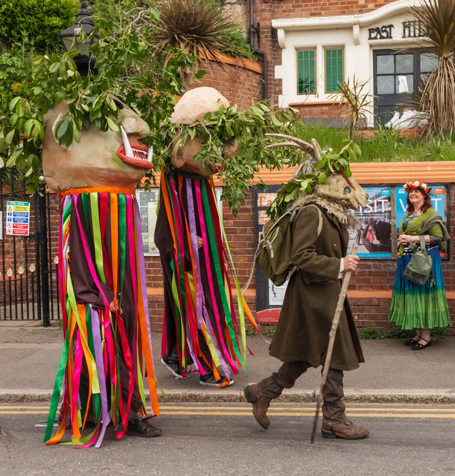 Participants in The Annual Jack in The Green Festival, Hastings, Sussex