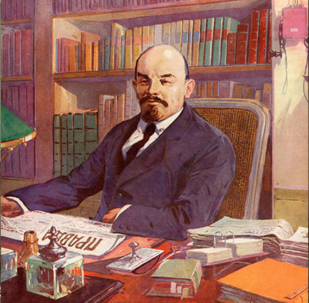 Lenin auf einem Deck