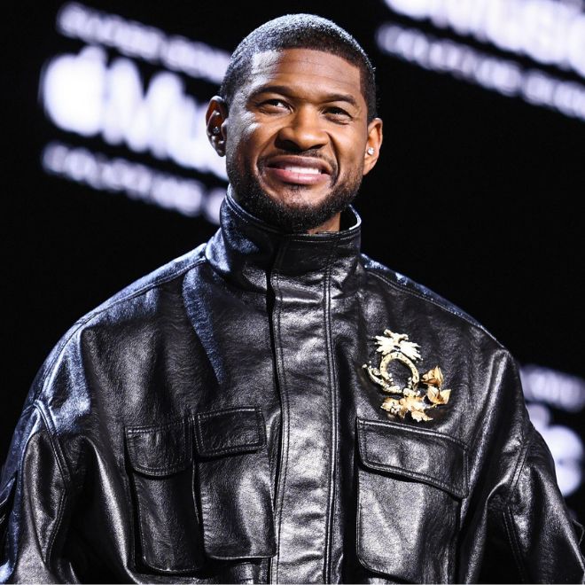  Usher who is set to headline the 2024 Super Bowl half-time show amid speculation over the "special guests" appearing.