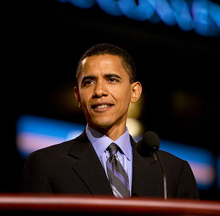 2004 Democratic Convention at the Boston Fleet Center Illinois Senator Barack Obama at the 2004 Democratic Convention