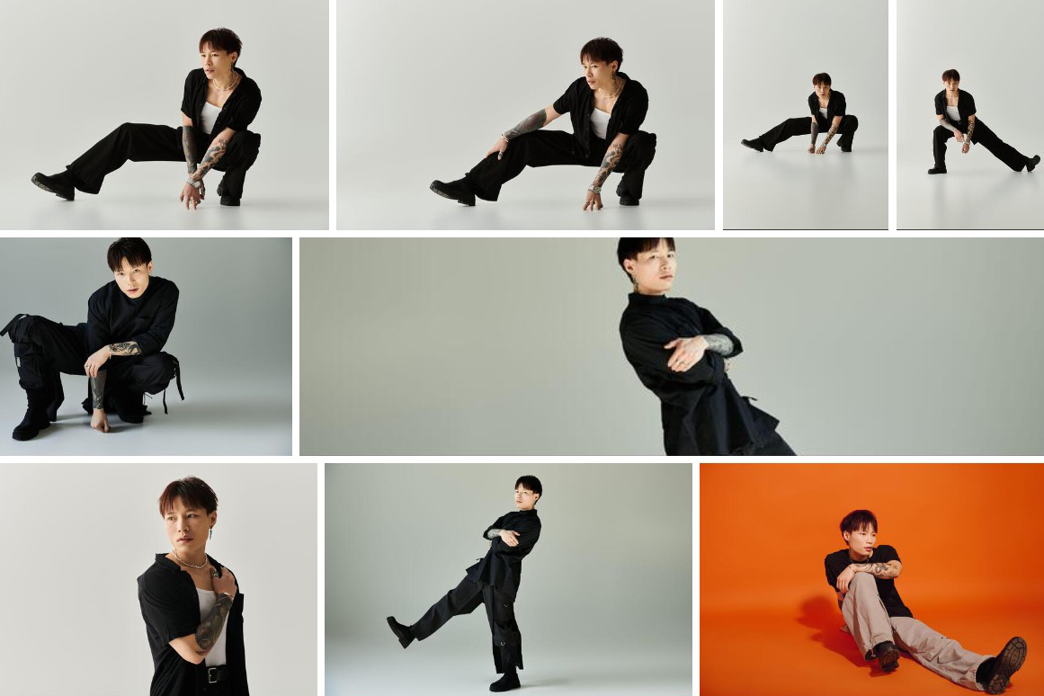 Screenshot of various thumbnails of the same photoshoot