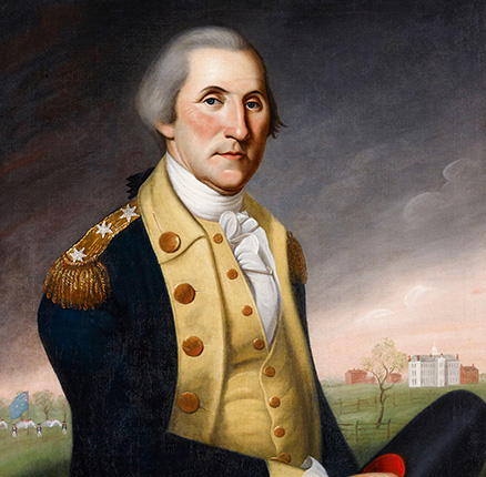 George Washington at Princeton, portrait painting by Charles Willson Peale and Charles Peale Polk, circa 1788