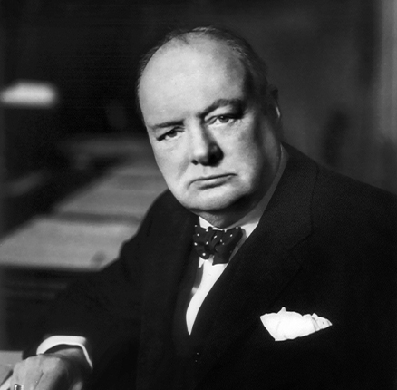 Winston Churchill. Portrait of British Prime Minister Sir Winston Churchill, c.1941 