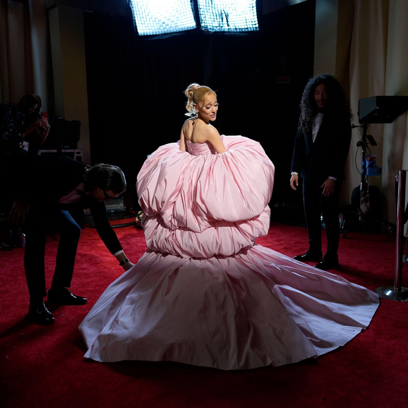 Ariana Grande arrives at the Oscars on Sunday, March 10, 2024, at the Dolby Theatre in Los Angeles. 