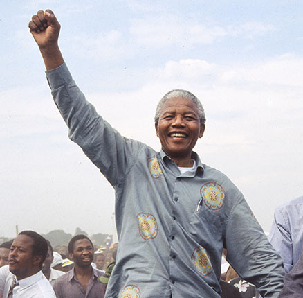 Kwazulu Natal, Southafrica, April 1994 - Nelson Mandela in an Electoral rally