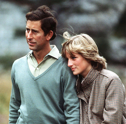 Prince Charles, Prince of Wales and Diana, Princess of Wales pose of the press on their honeymoon at Balmoral in Scotland in August 1981