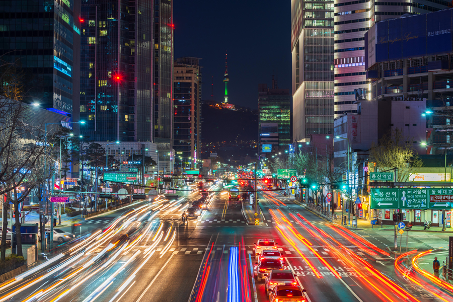 Seoul Cityscape at Night,South Korea